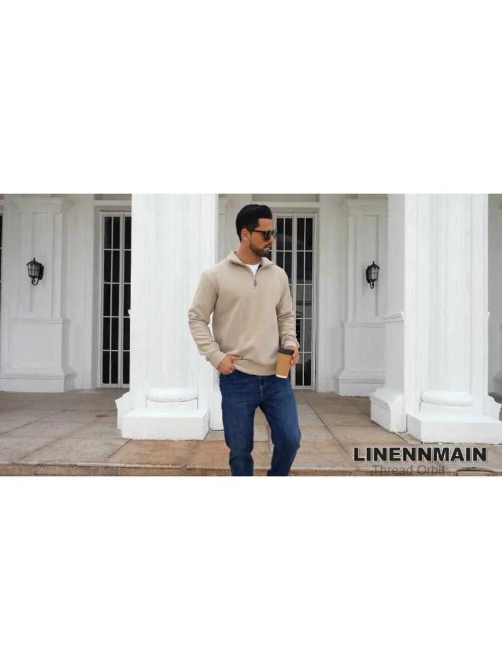 Quarter Zip Stand Collar Athletic Sweater Pullover Long Sleeve Sweatshirt